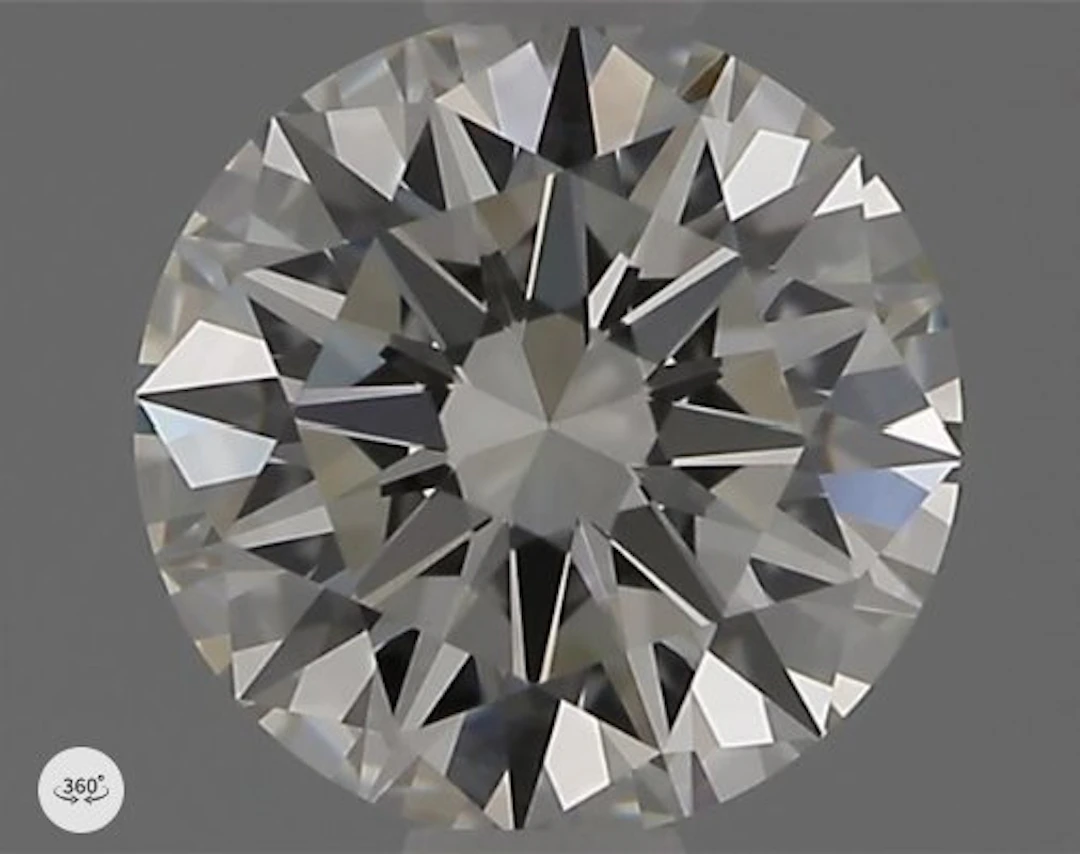 1 pcs Diamond (Natural) - 0.90 ct - Round - I - VVS2...