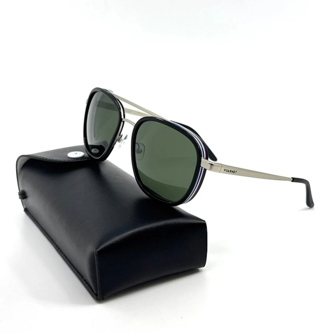 Other brand - Vuarnet - *NEW* - Silver Metal - Green Lenses - Sunglasses