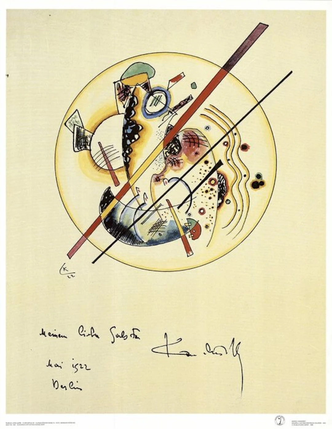 Bauhaus Archiv Berlin - Wassily Kandinsky - “Aus dem Gästebuch Galston, 1922”.