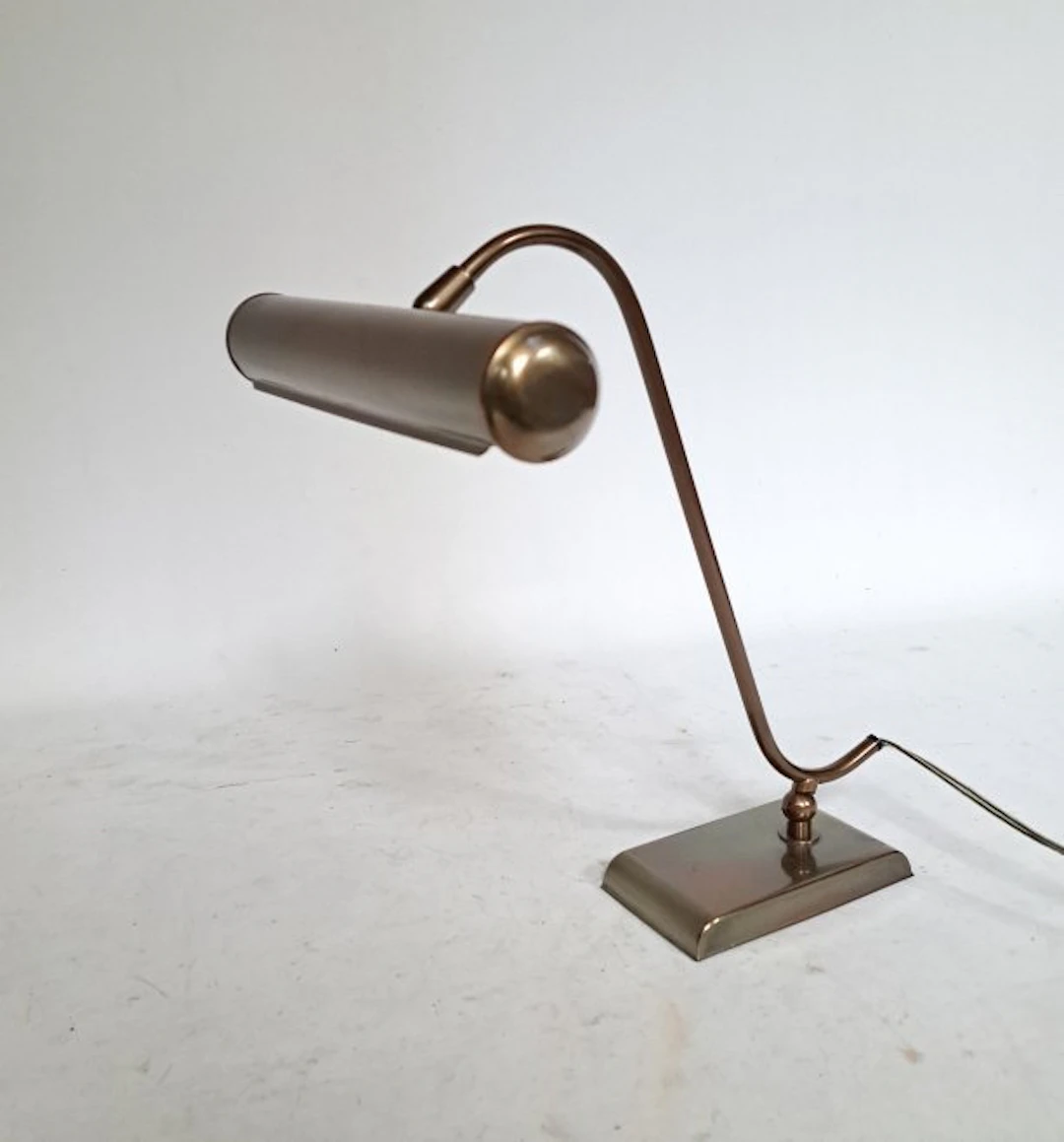 Desk lamp - Brass, Metal - Adjustable piano lamp