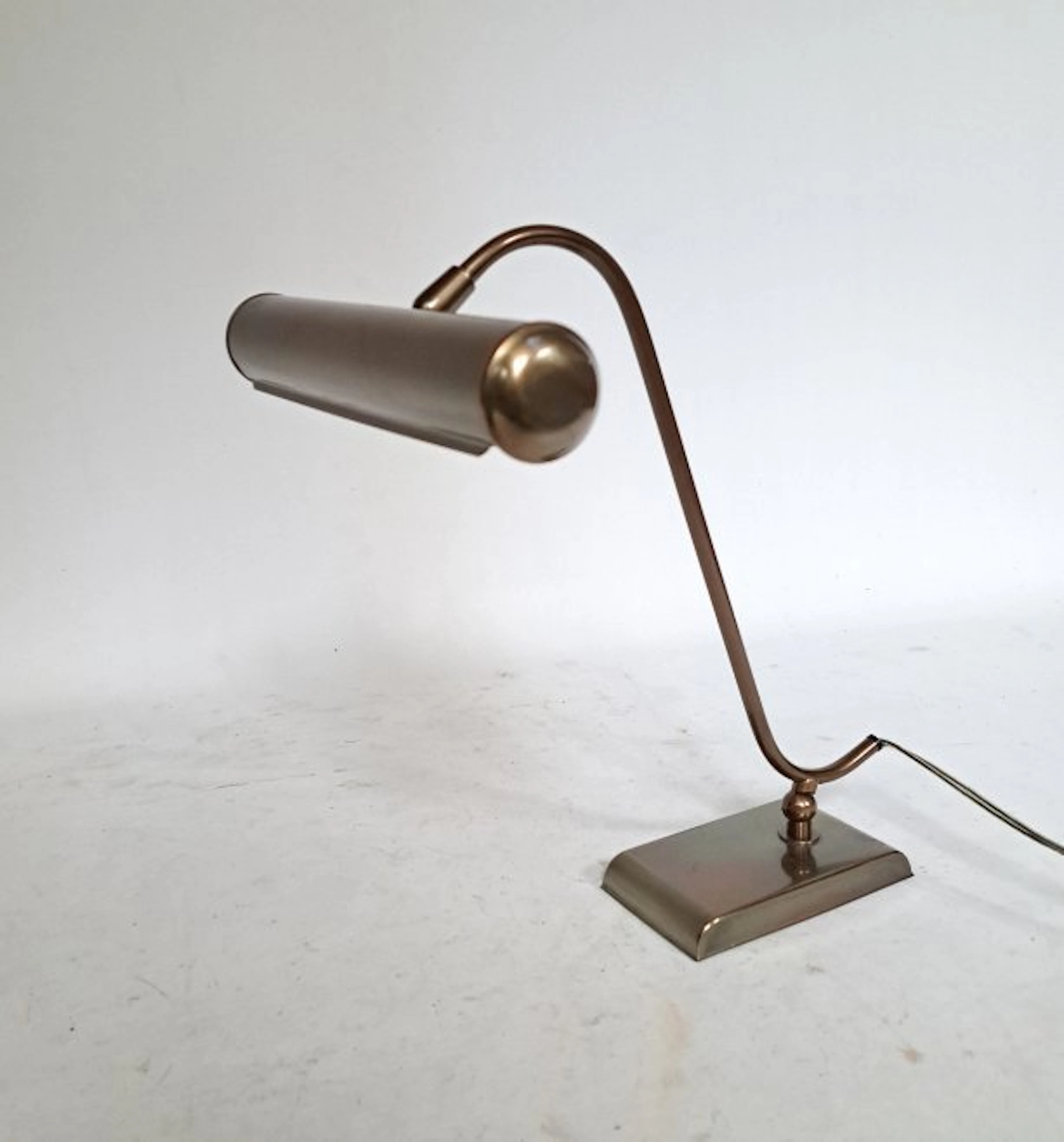 Desk lamp - Brass, Metal - Adjustable piano lamp