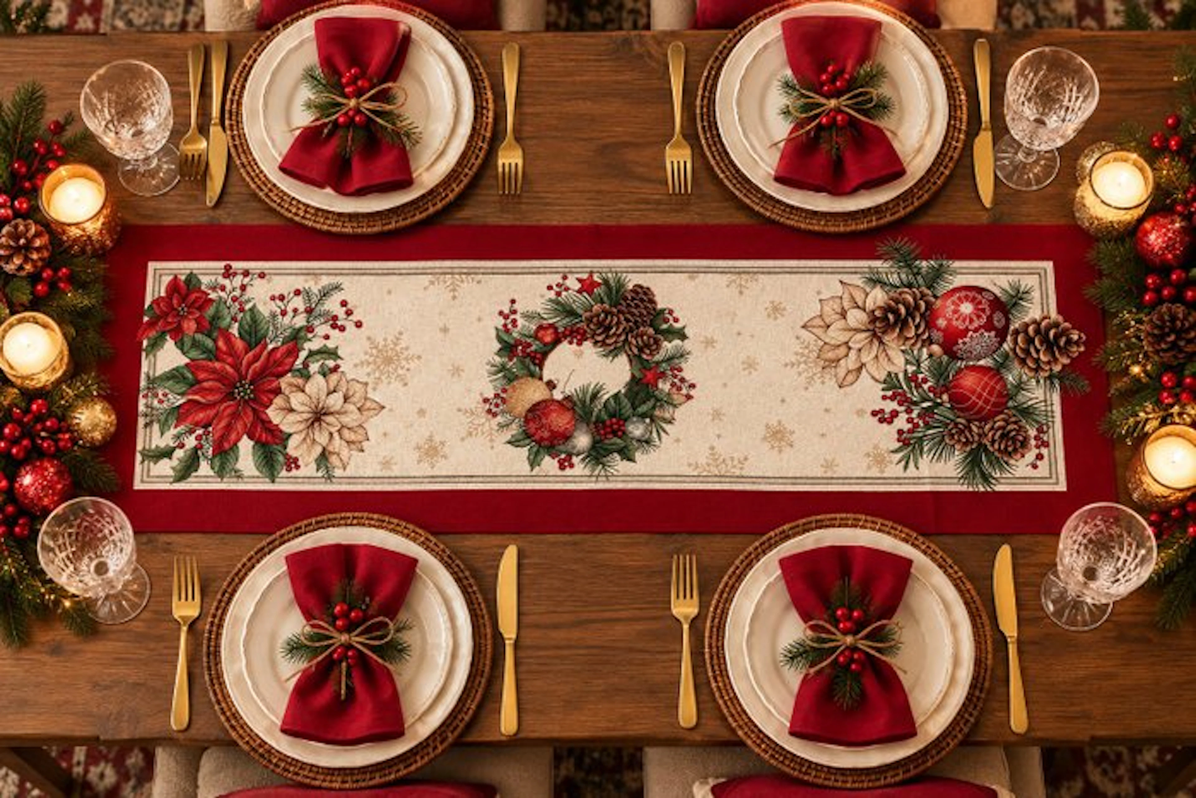 Centrepiece - Christmas Harmonies - Cotton, polyester