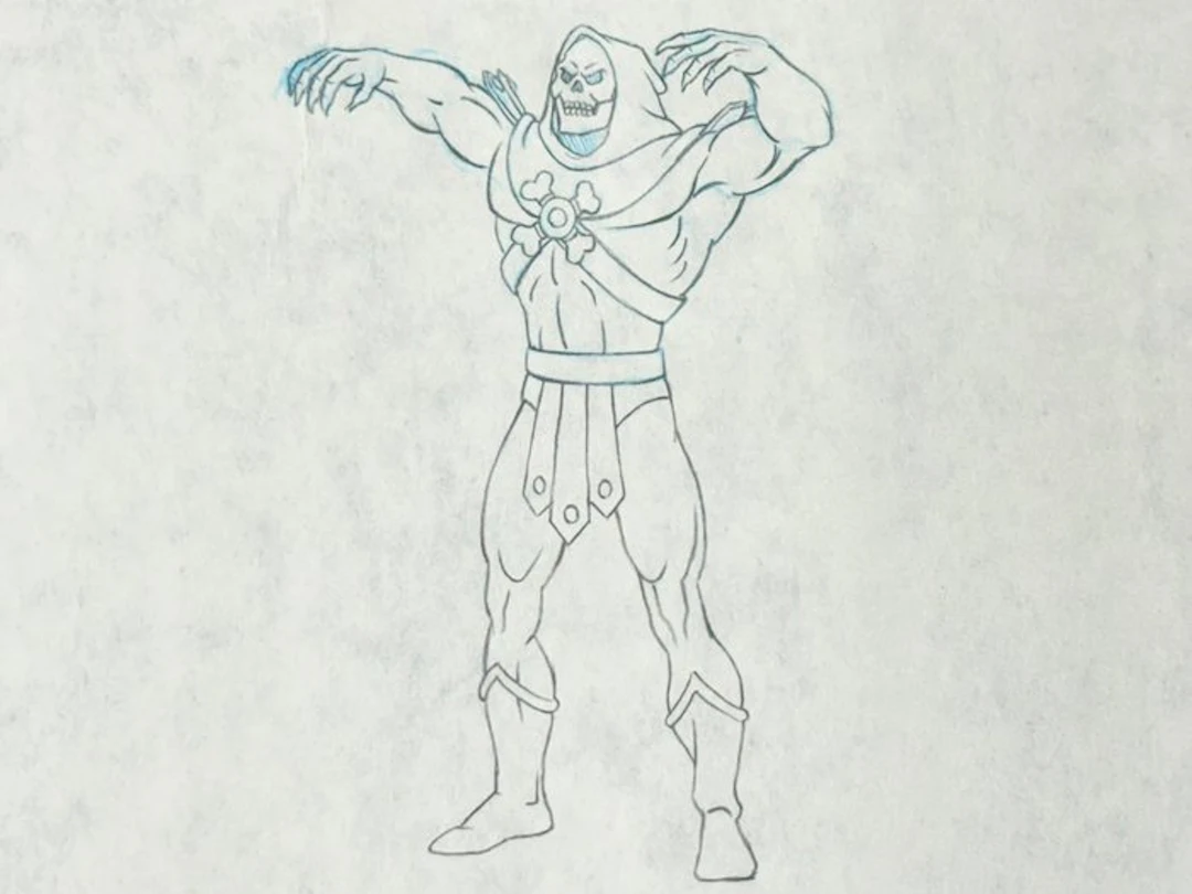 Filmation - Original animation drawing of Skeletor...