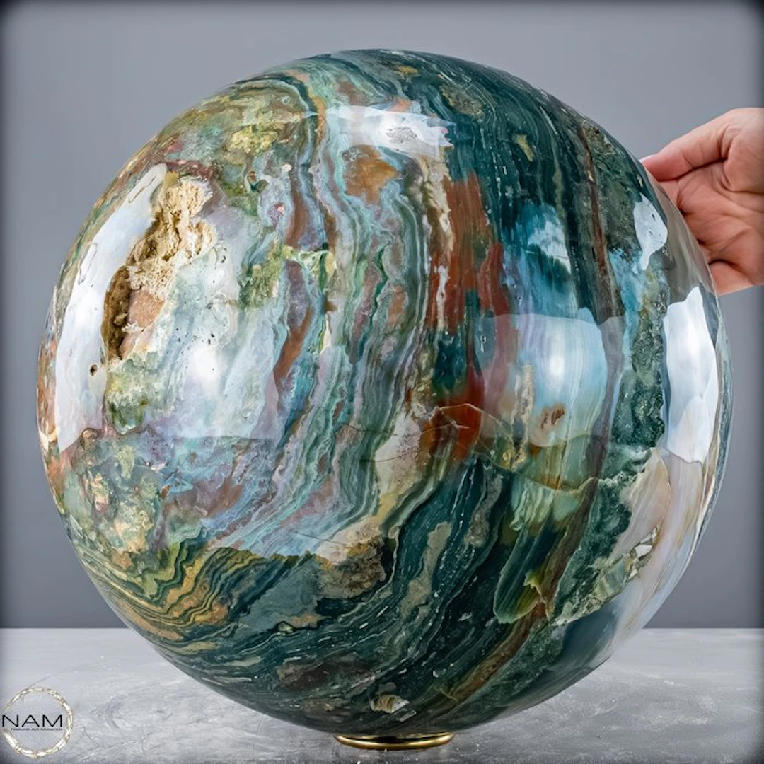 Massive Ocean Jasper Sphere – Monumental one-off with...