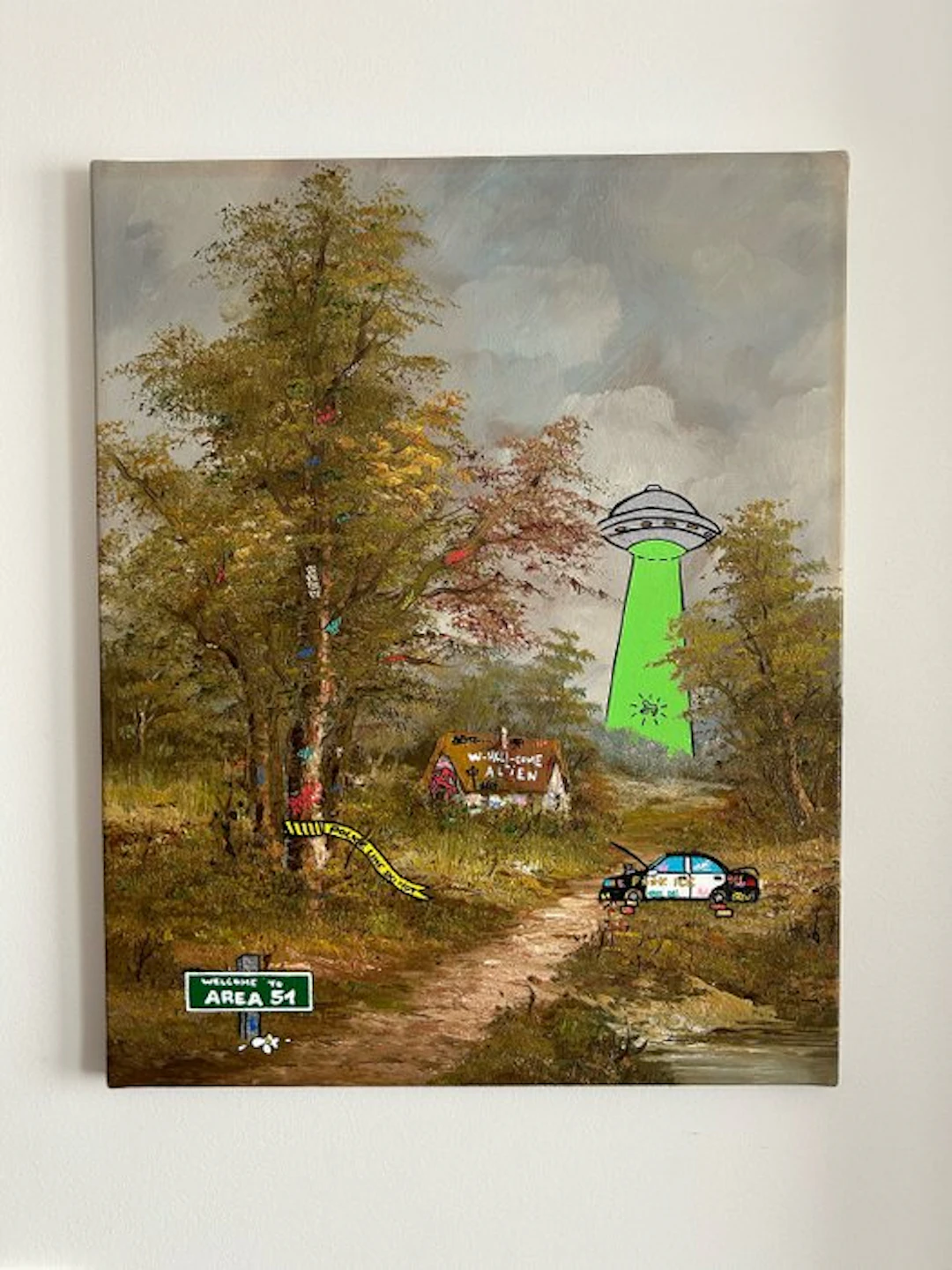 eR.B. - " tableau street art... Welcome to AREA 51 "