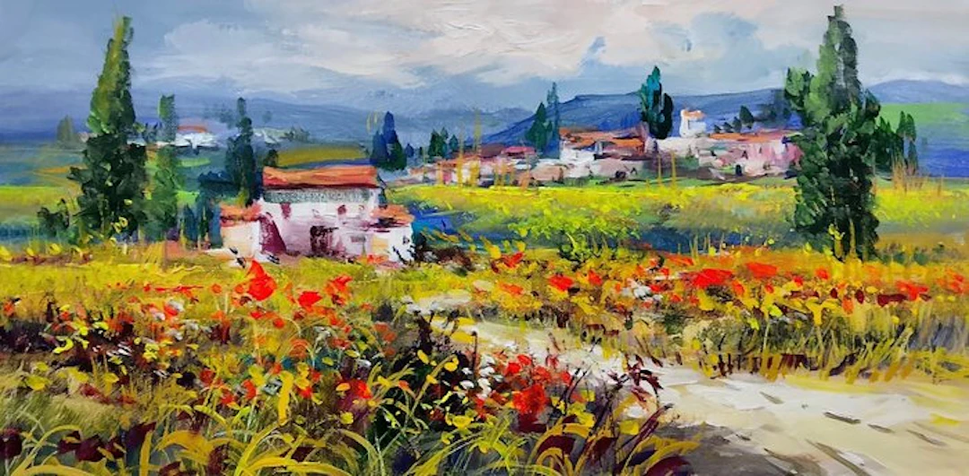 Mario Smeraglia (1950) - Paesaggio toscano