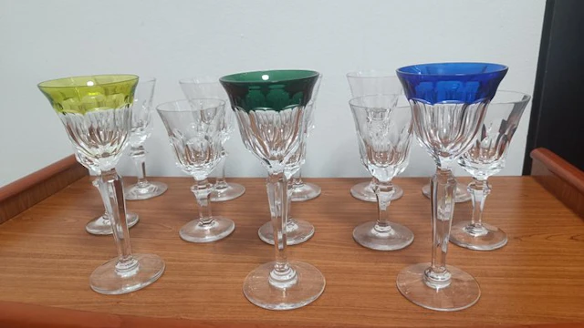 Val St Lambert - Drinking service (13) - Val Saint Lambert - rosalin? - Crystal