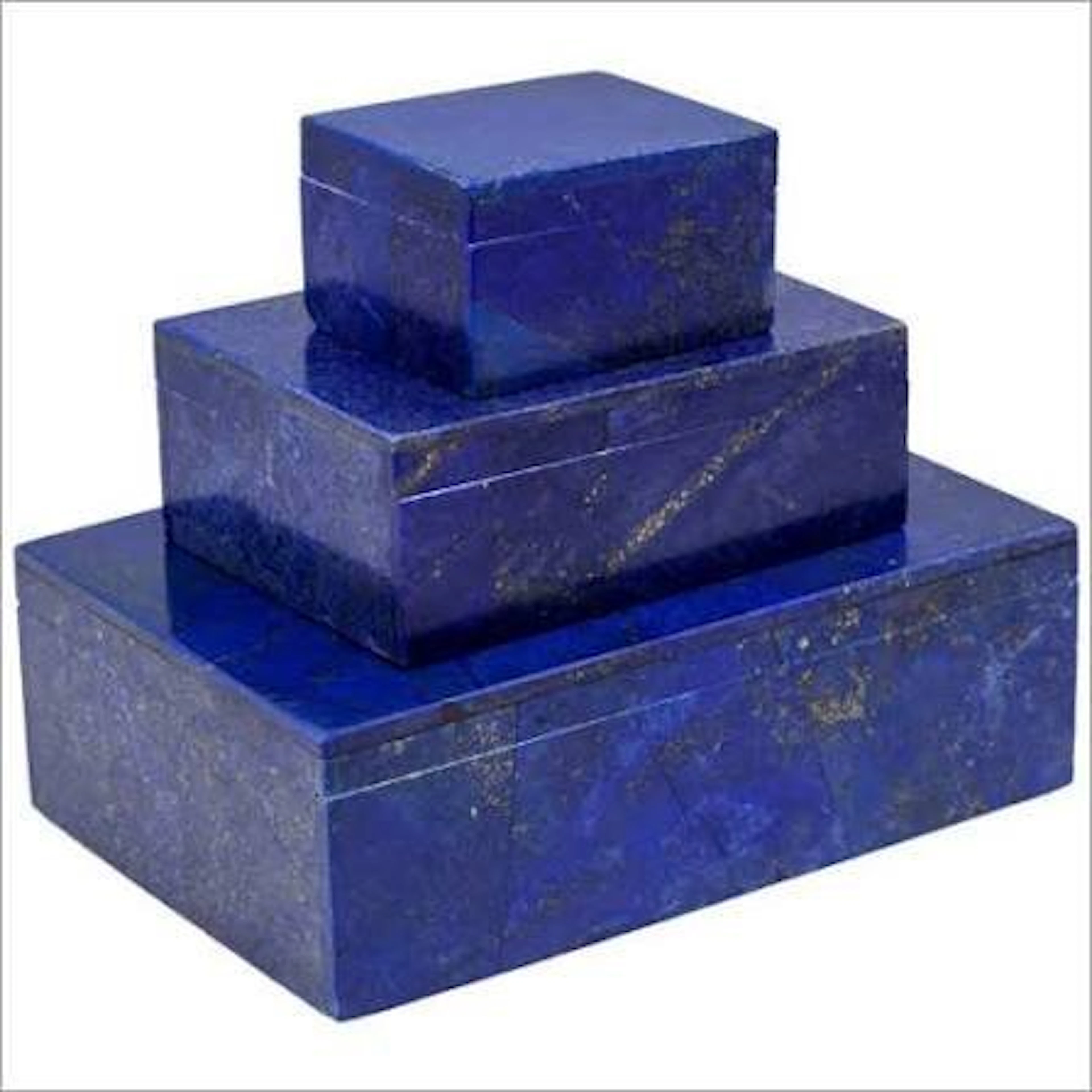 NATURAL LAPIS LAZULI JEWELRY BOX FULL SET JEWELRY BOX- 1350 g - (3)