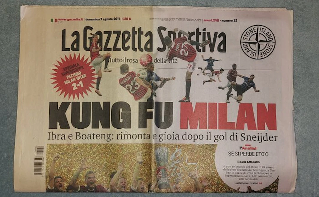 AC Milan - Italian Football League - Kevin Boateng - 2011 - Gazzetta