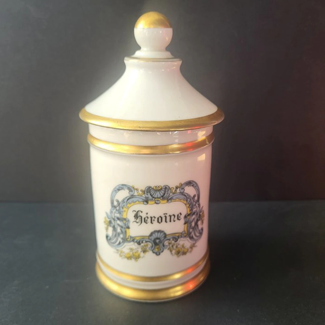 Pharmacy jar - Heroine - Porcelain