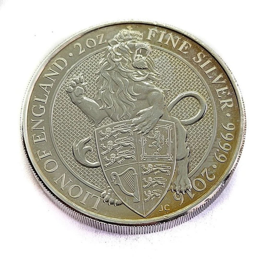 United Kingdom. 5 Pounds 2016 - Lion of England, 2 Oz