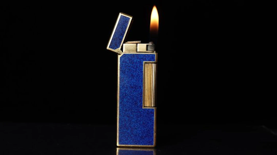 Dunhill - Lapis Lazuli Pattern Rollagas Lighter - Lighter - Lapis Lazuli
