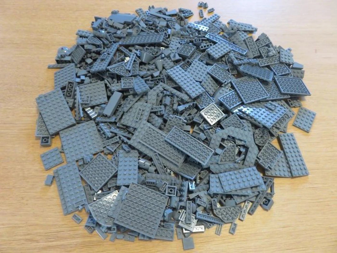 LEGO Bricks - 1000 stuks Lego Dark Bluish Gray in goede staat