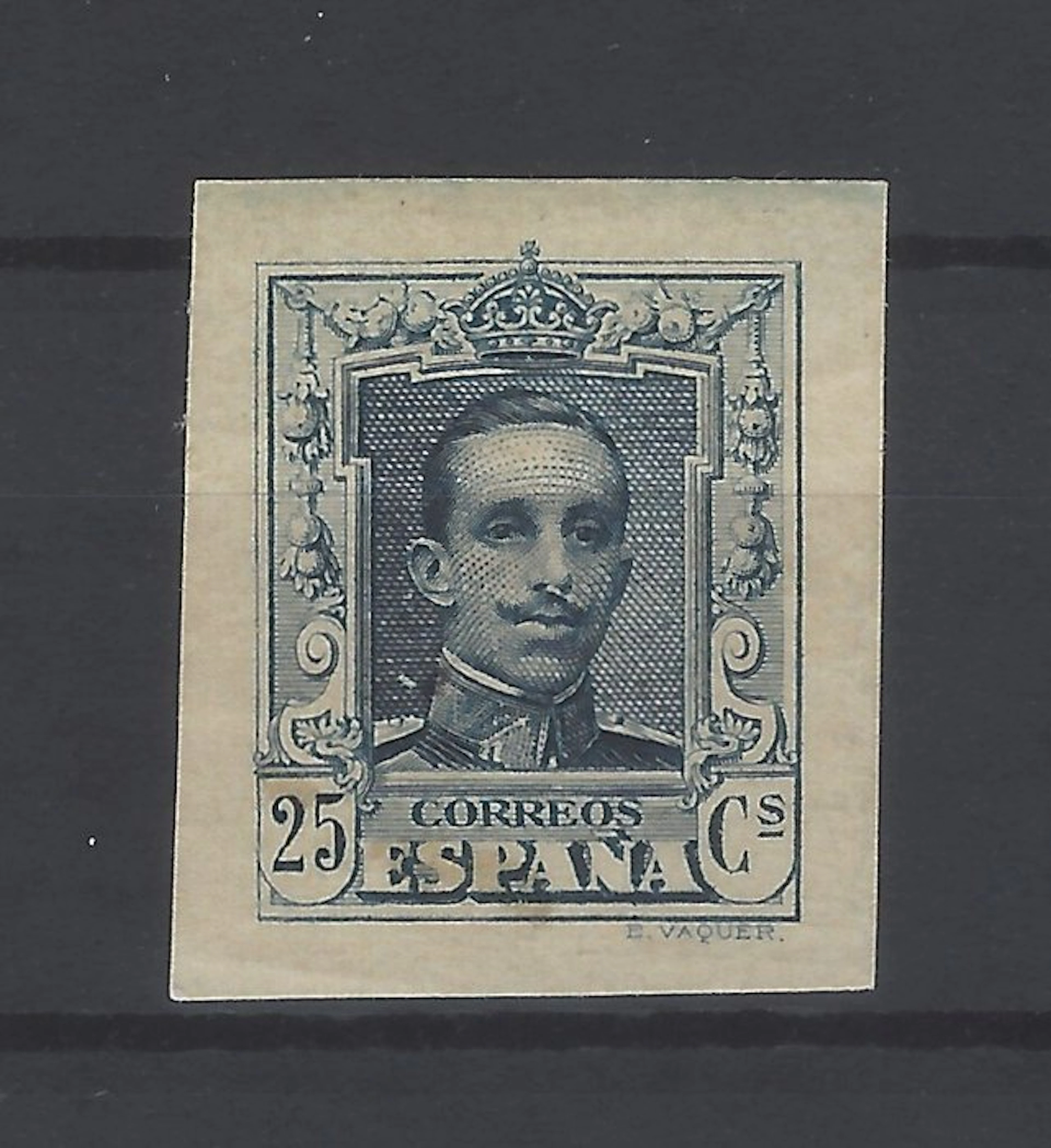 Spain 1922 - 25 Cts. Alfonso XIII - Color Trial - Edifil nº 317pc