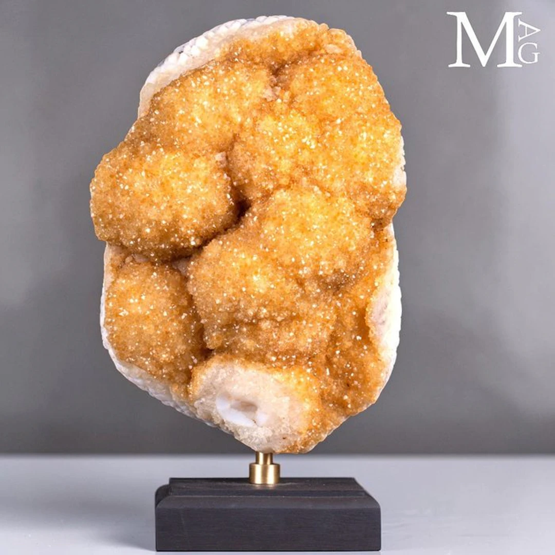 Botryoidal Citrine Druse