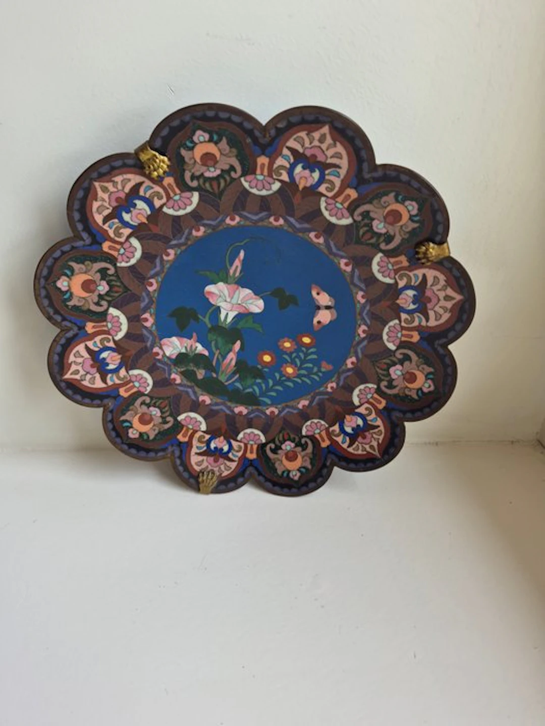 Dish - Enamelled bronze - Meiji