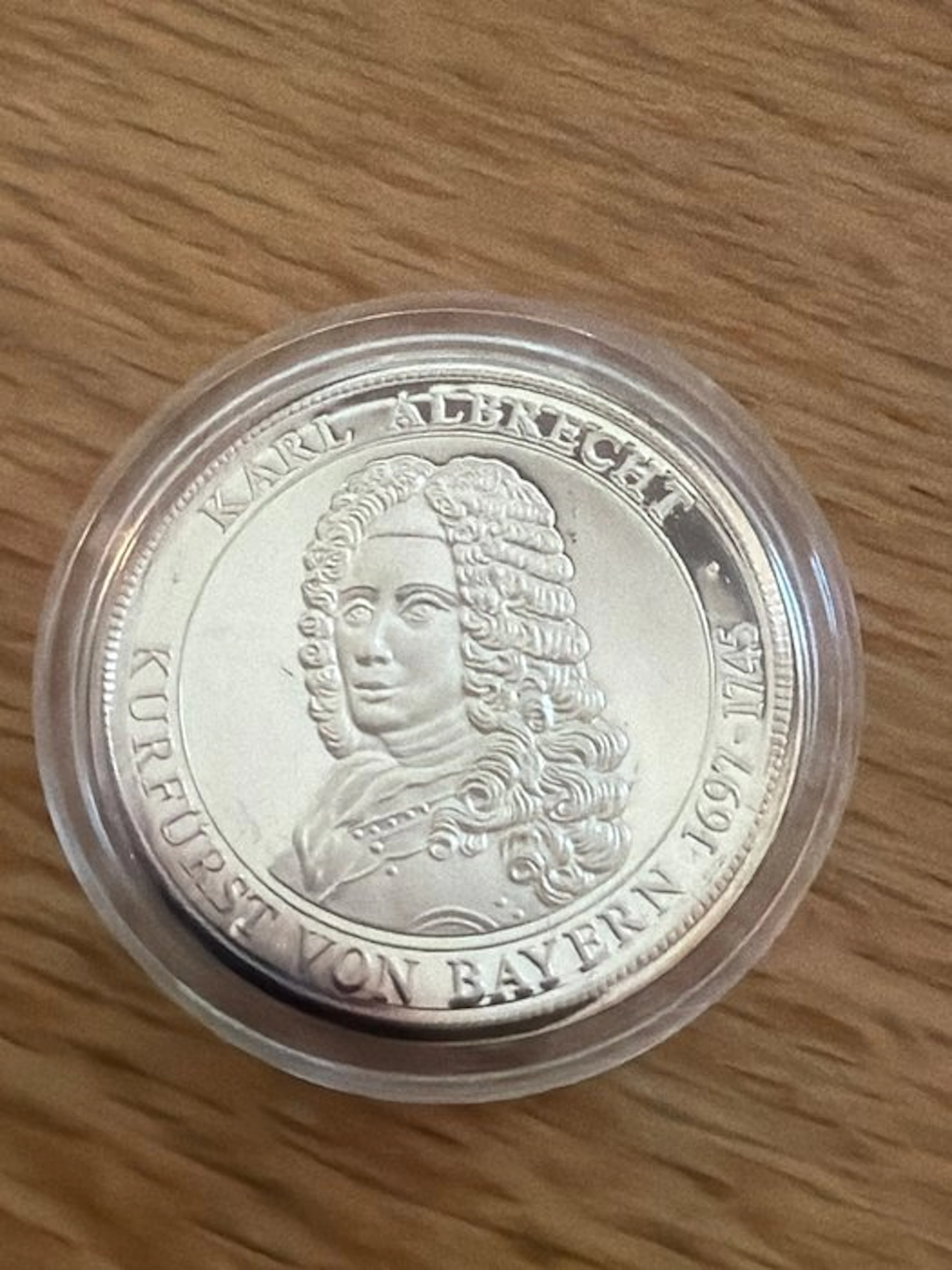 Germany. Silver medal Karl Albrecht König Bayern 15g (.999) (No reserve price)