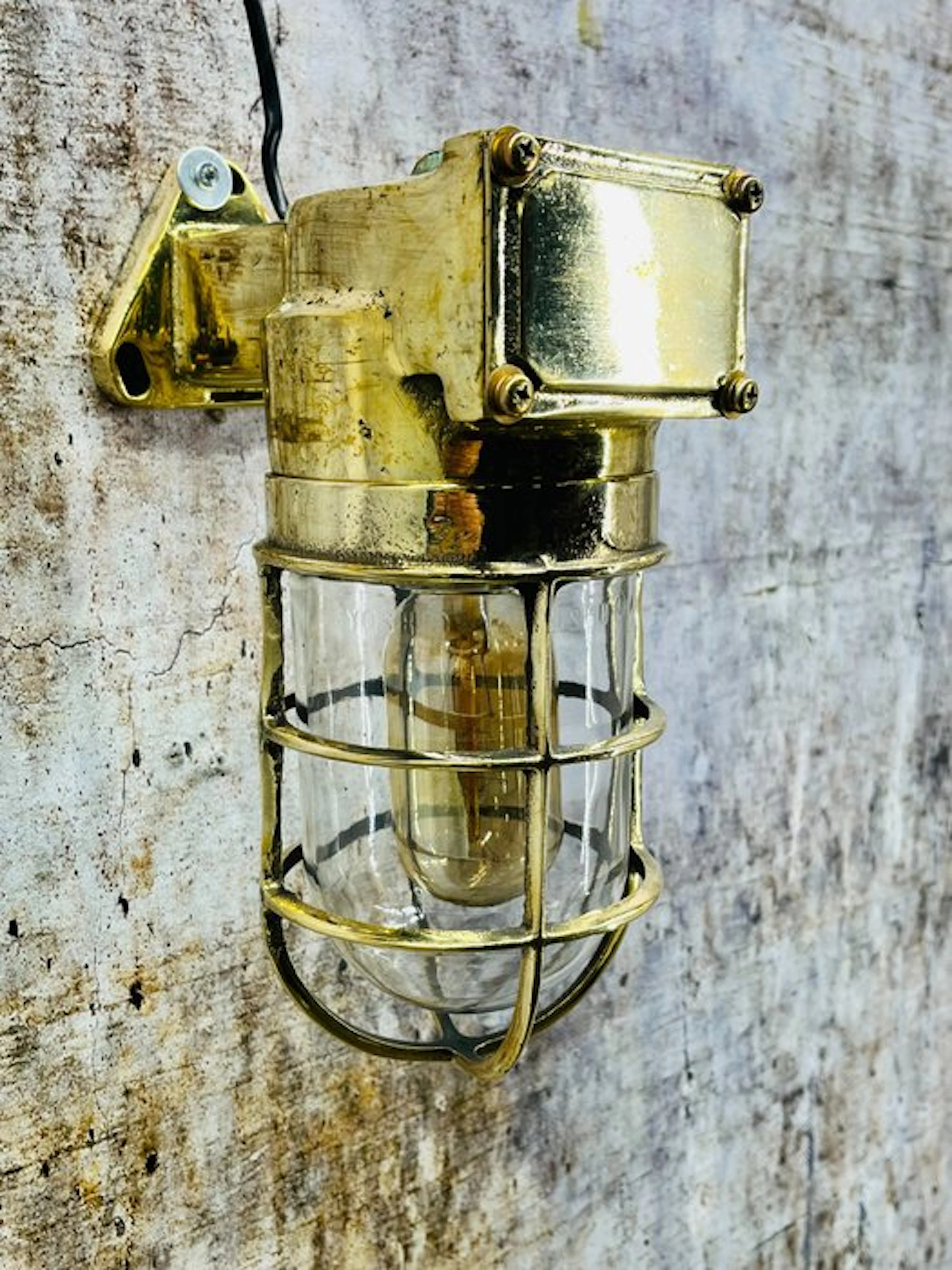 Brasuk Cage light - Brass, Glass