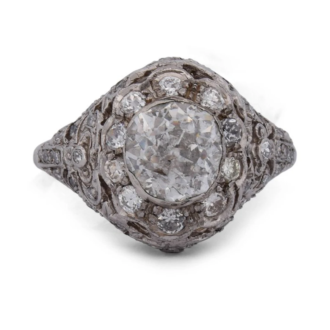 Ring Platinum - 2.93ct. tw. Diamond (Natural) - Diamond