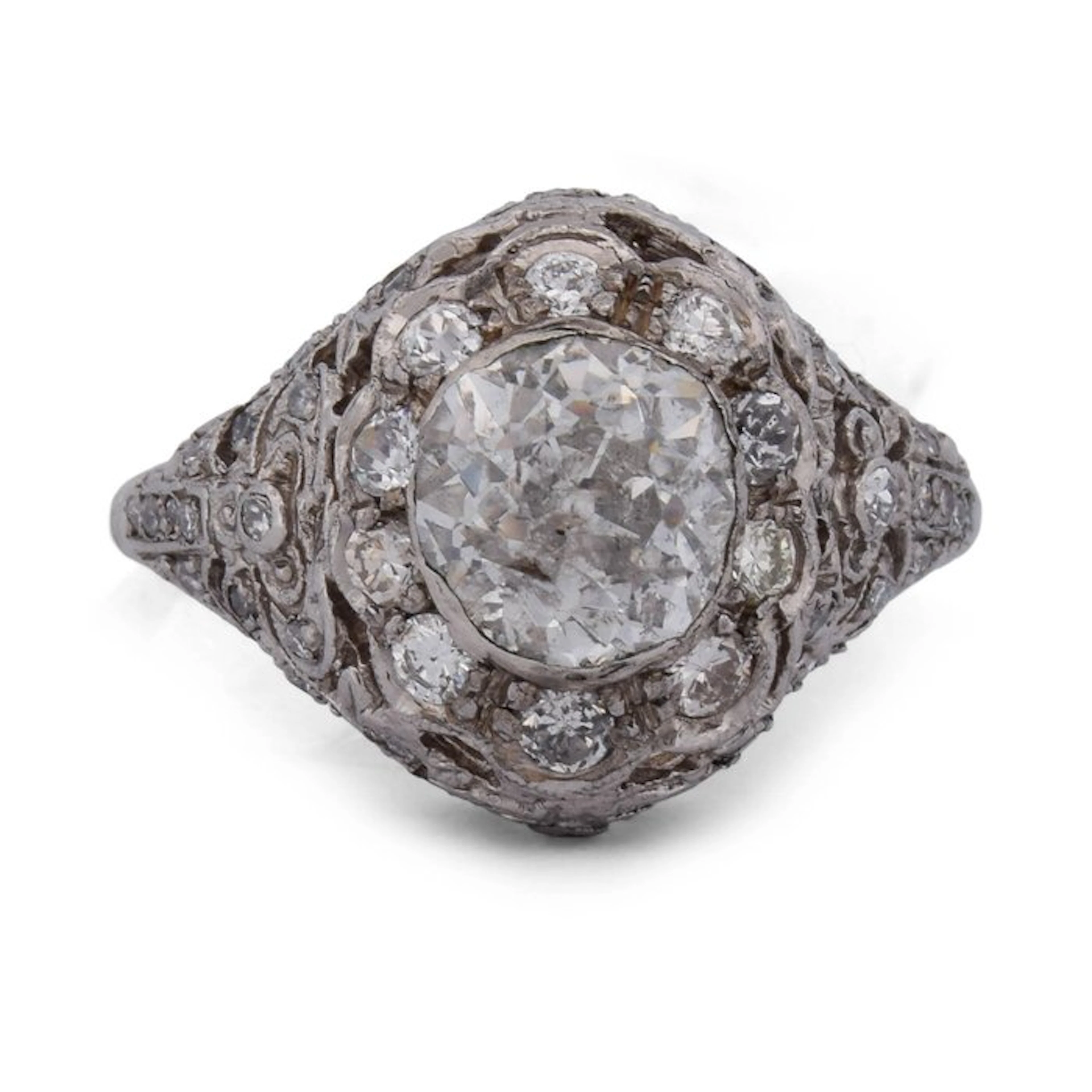 Ring Platinum - 2.93ct. tw. Diamond (Natural) - Diamond