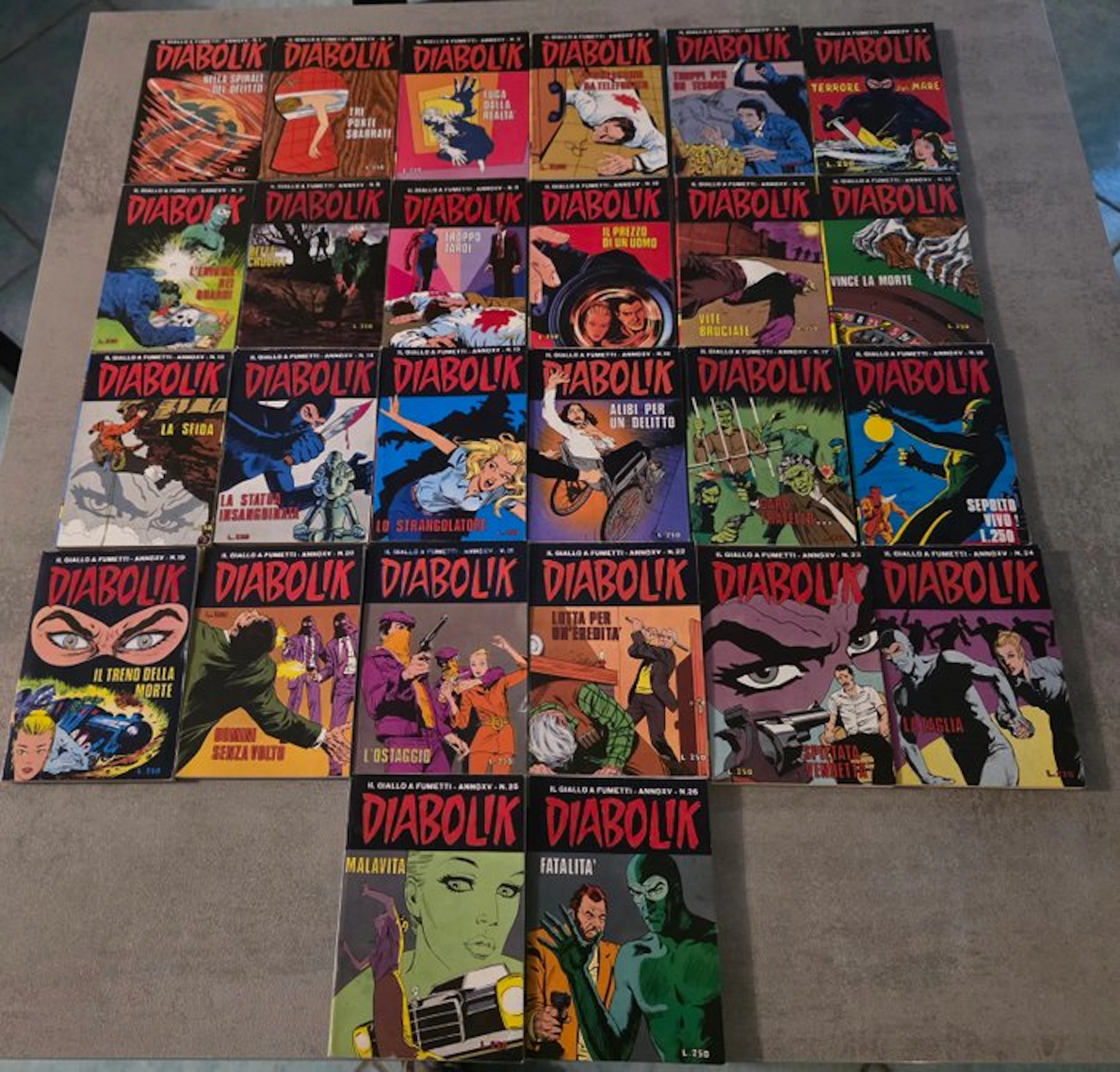 Diabolik anno XV - sequenza completa - 26 Comic - First edition