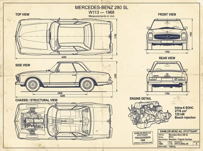 Shmidt.Art - Mercedes-Benz - MERCEDES-BENZ 280 SL - 1960s