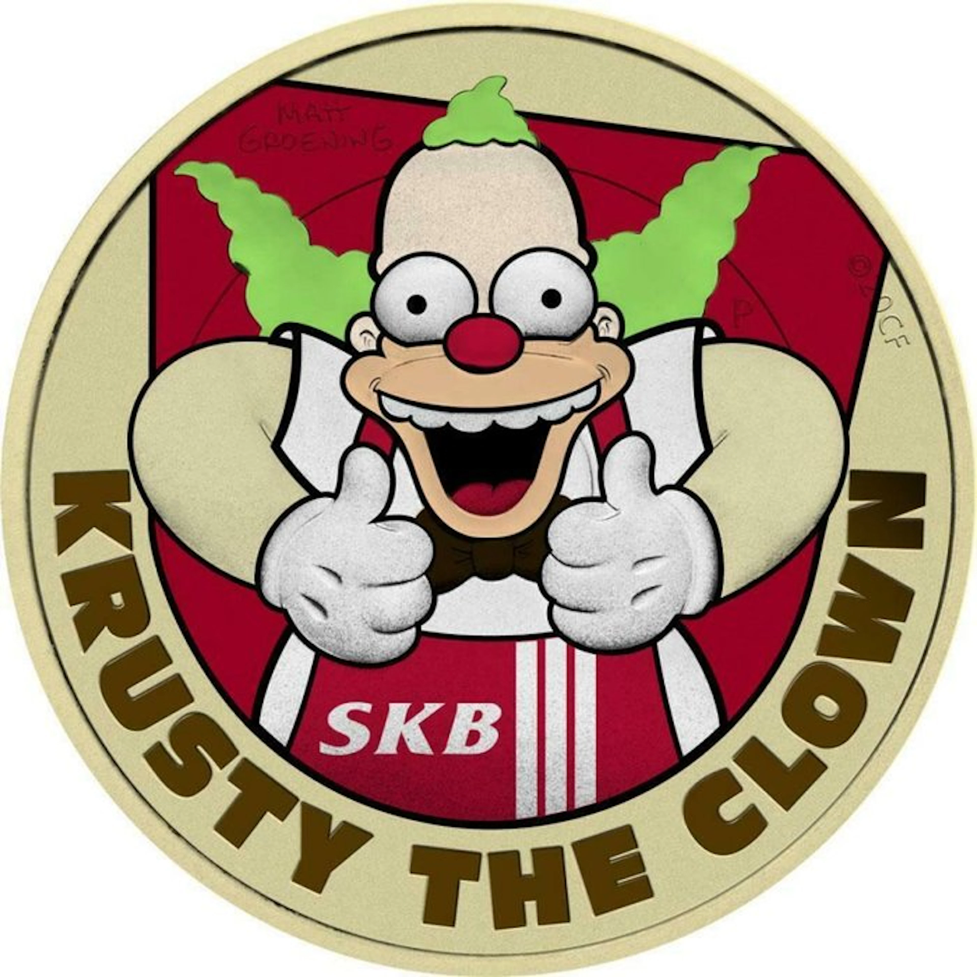 Tuvalu. 1 Dollar 2020 "Krusty the Clown" Colorized