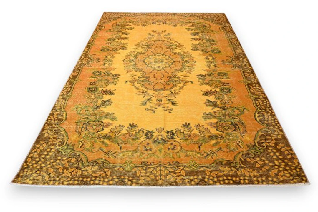 Yellow 'gold' vintage - Rug - 260 cm - 175 cm - √ handmade √ certificate