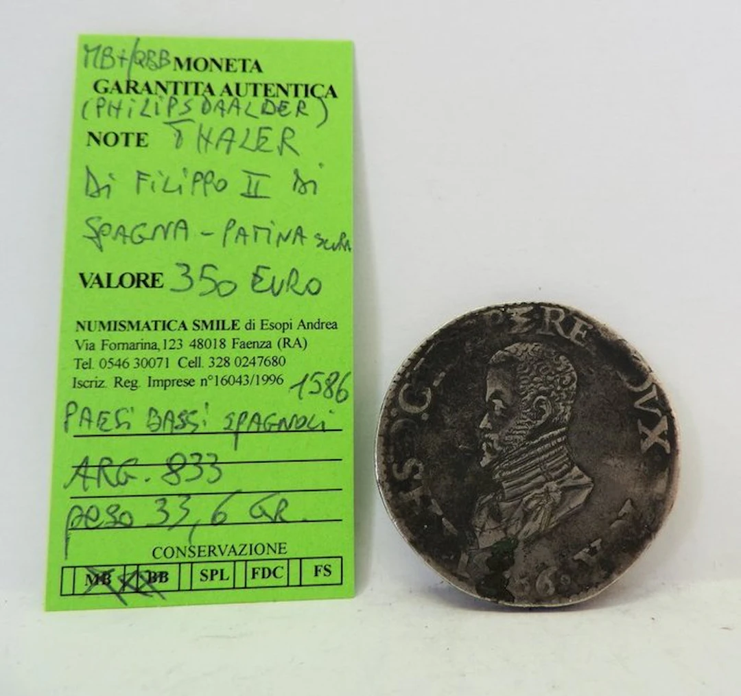 Netherlands. Filippo II di Spagna. Tallero 1586 (Thaler) (No reserve price)