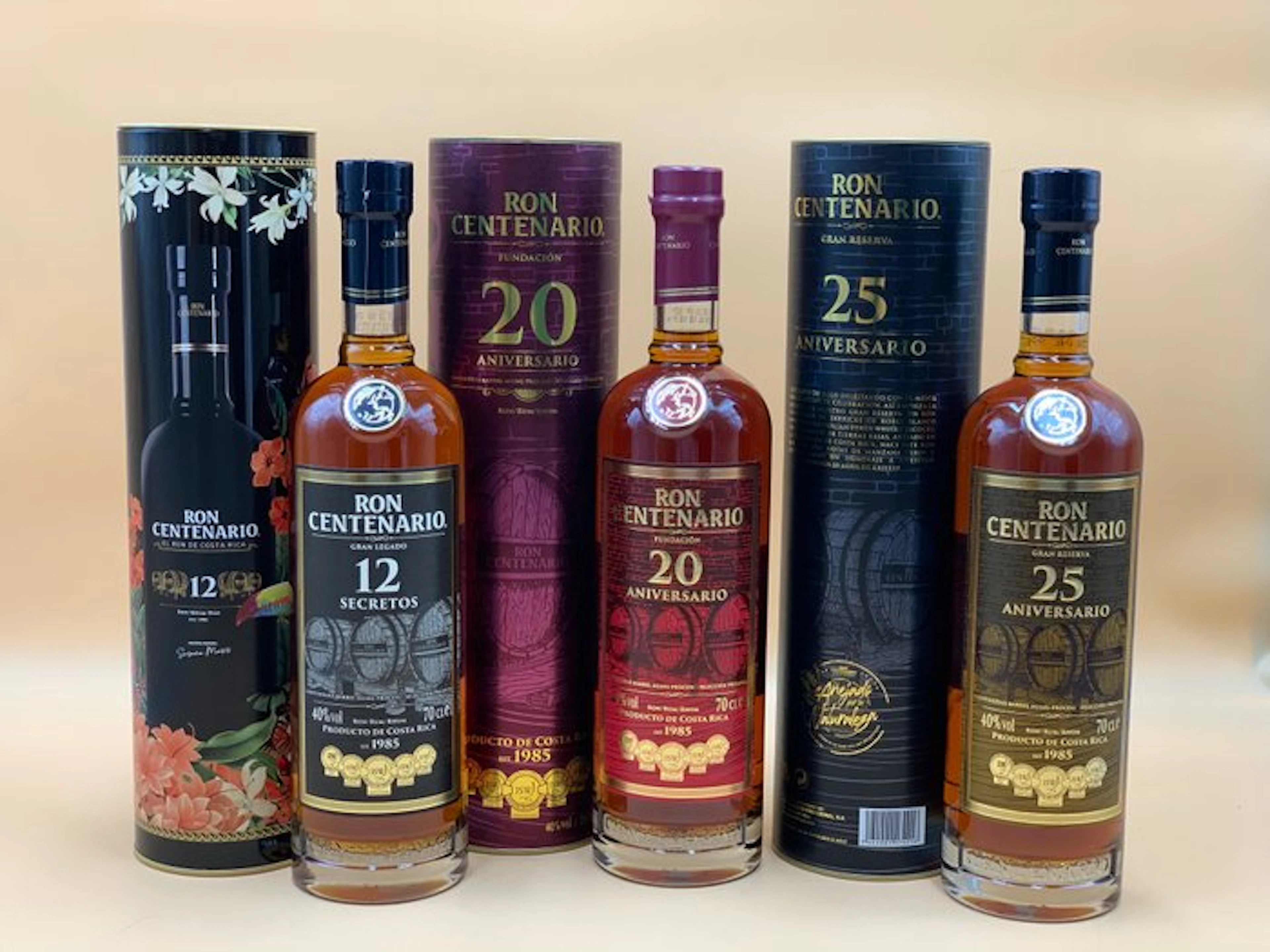 Centenario - 12 Secretos, 20th + 25th Anniversary - 70cl - 3 bottles