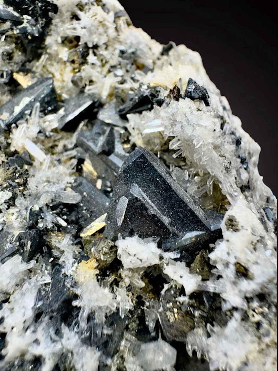 Tetrahedrite splendita with quartz and chalcopyrite...