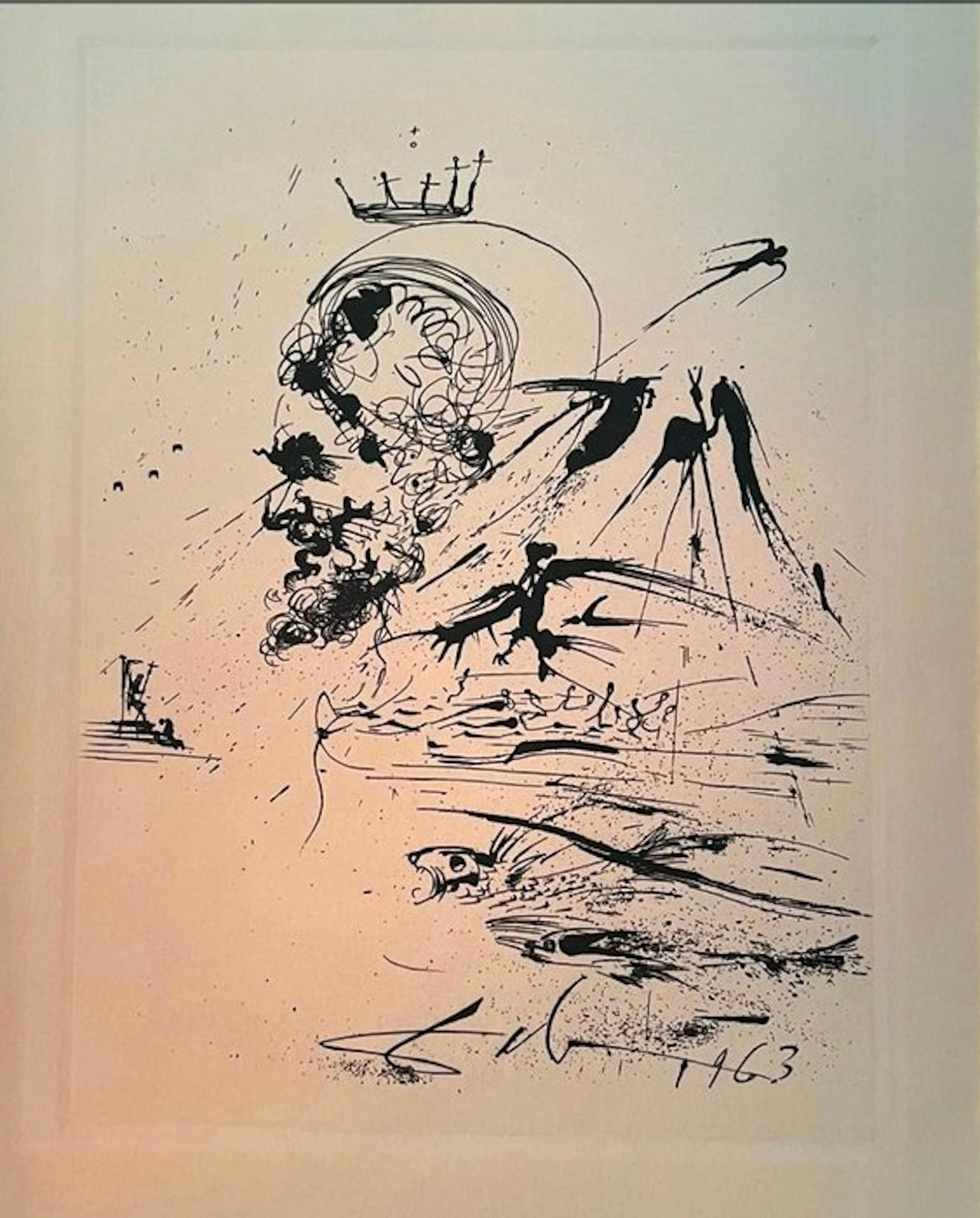 Salvador Dali (1904-1989) - Estudio para un sueño (La vida es sueño), 1963/1975