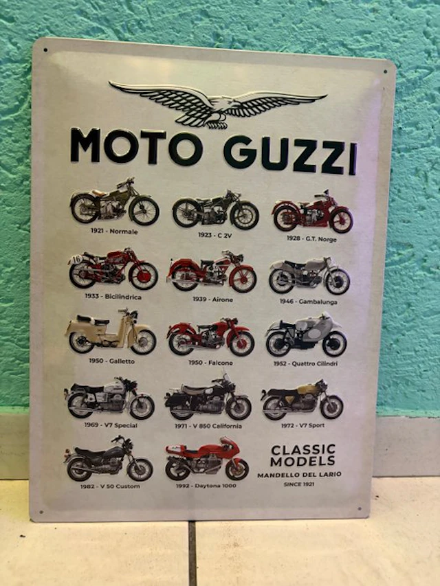 Moto Guzzi - Moto Guzzi Classic Models - Sign - Metal