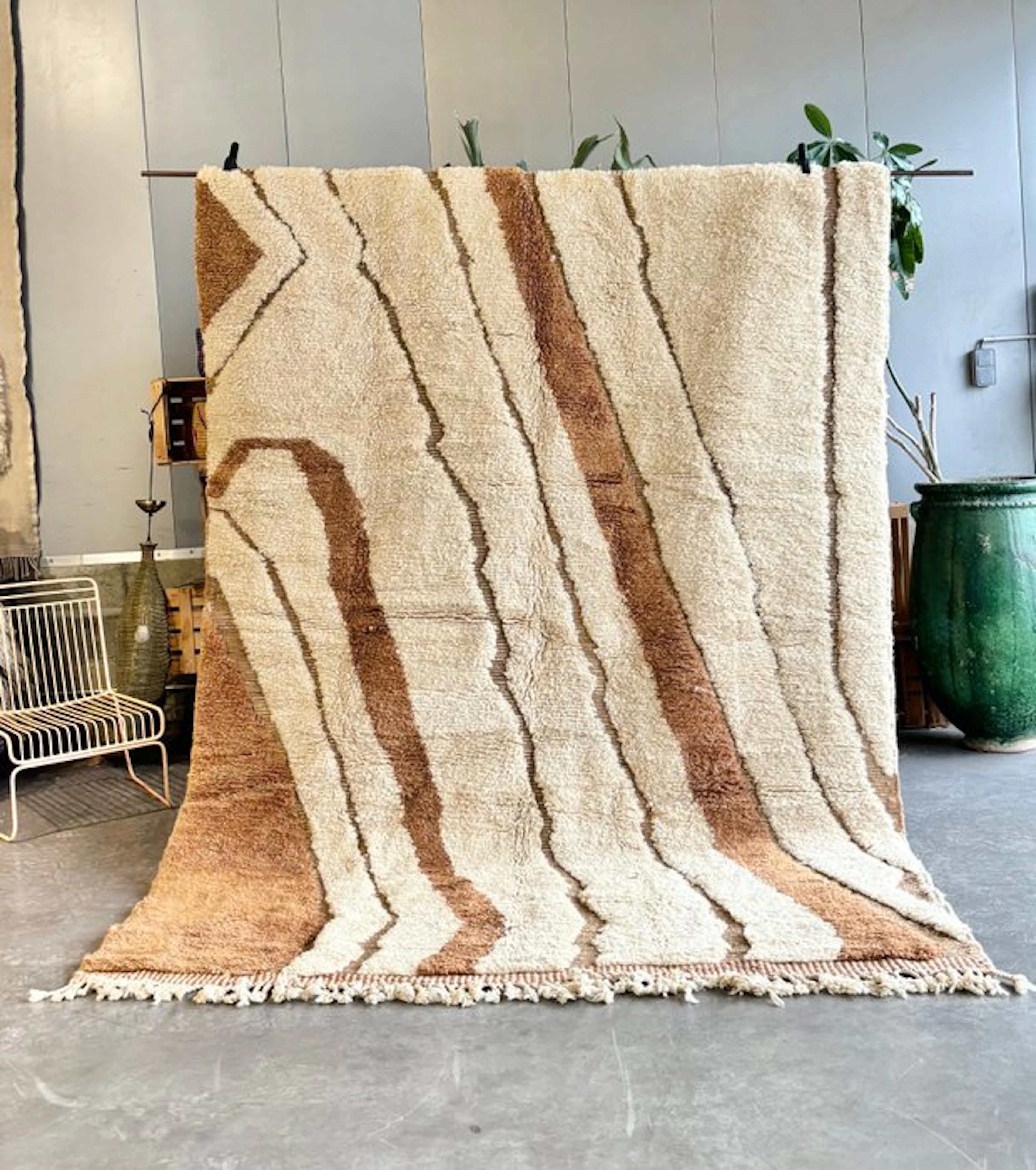 Earth Tone Beni M’rirt – Handwoven Middle Atlas Luxury...