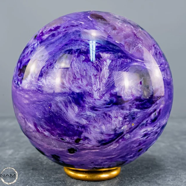 Exclusive Charoite ball – a masterpiece of nature