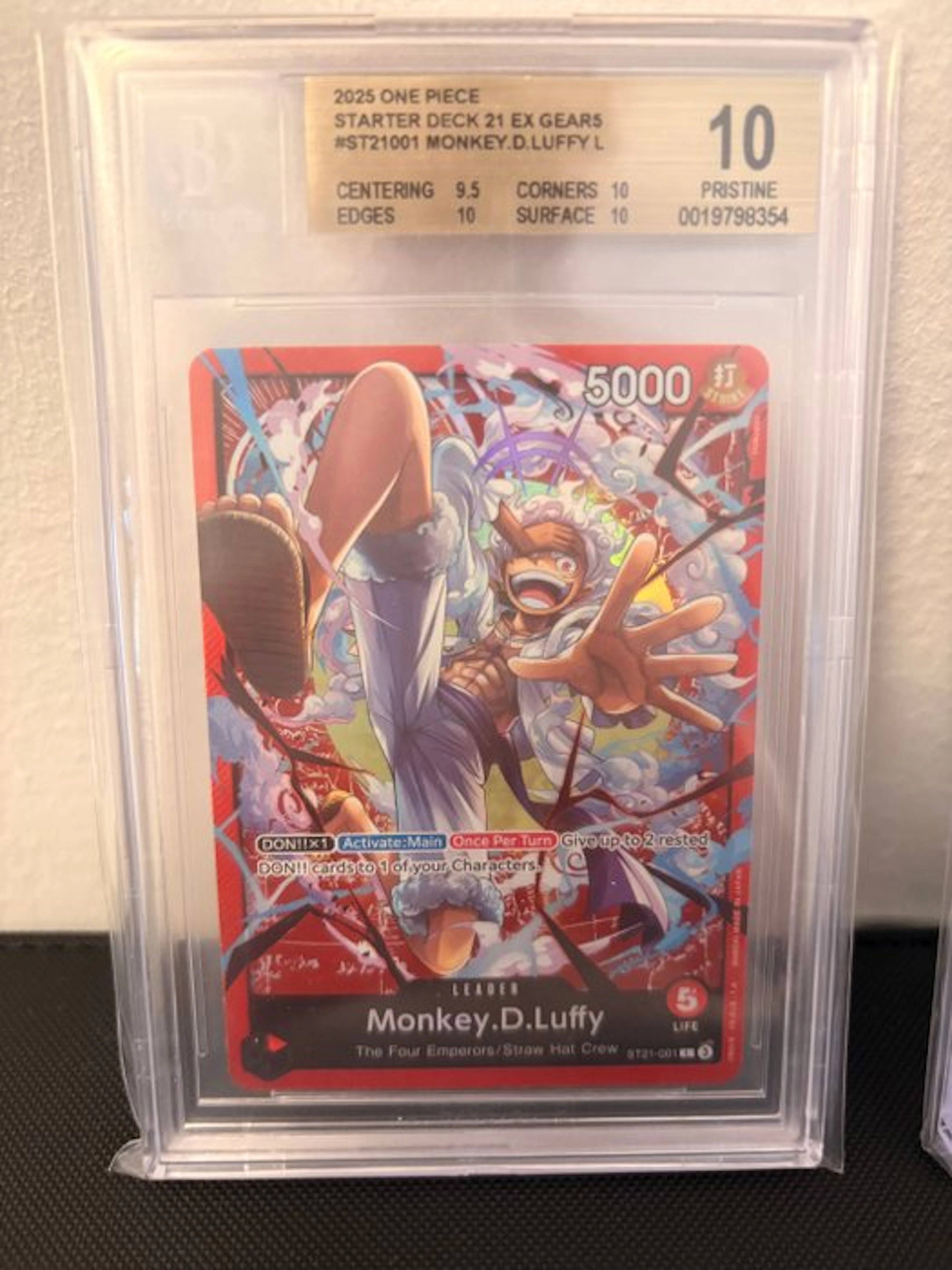 Bandai - 1 Graded card - One Piece - Monkey D. Luffy - Beckett 10