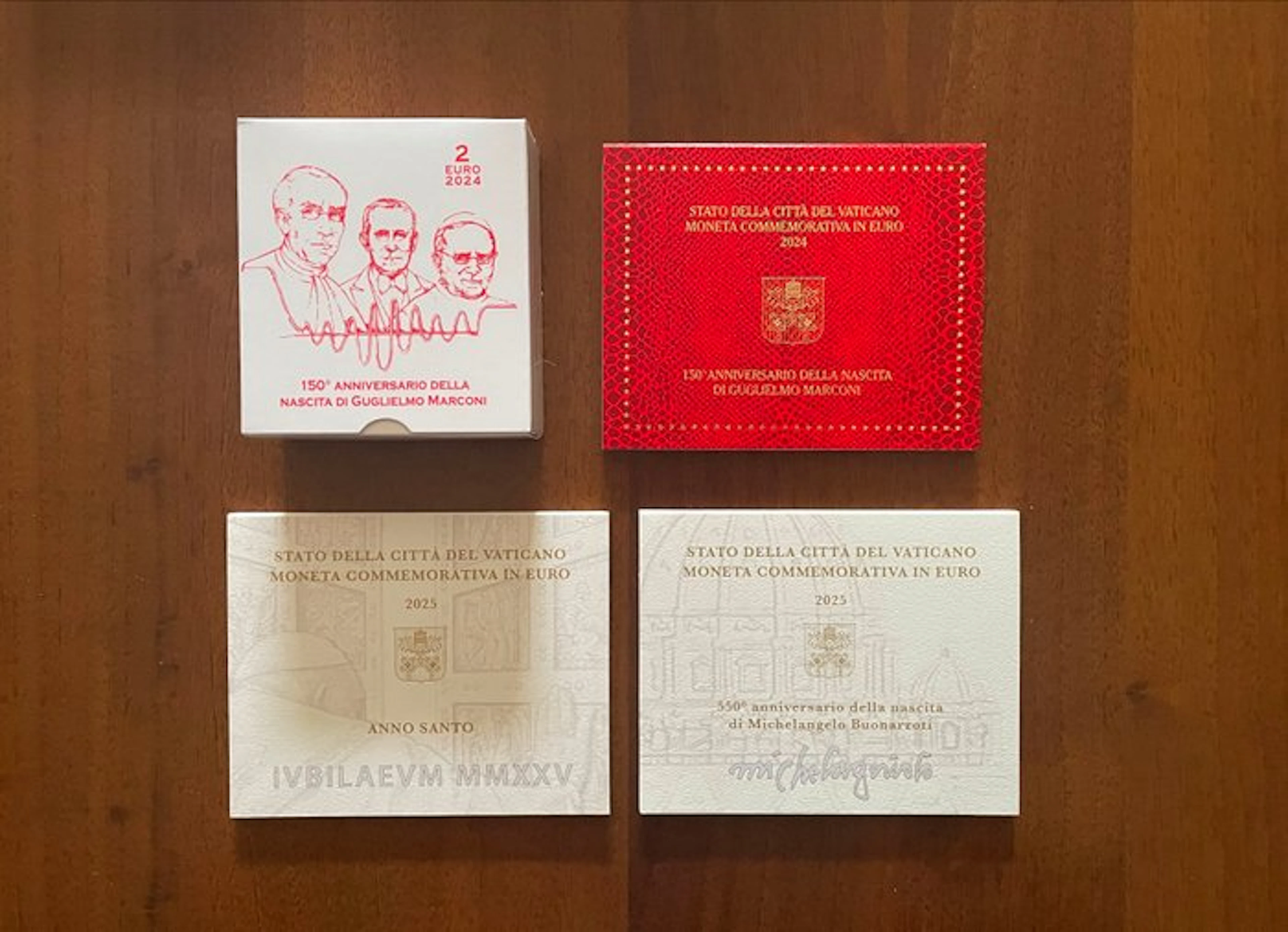 Vatican. 2 Euro 2024/2025 (4 coins incl. 1 Proof coin)