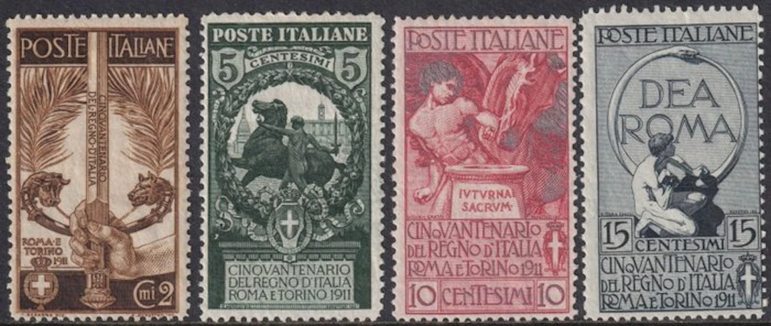 Italy Kingdom 1911 - Collection of 22 stamps with airmail + express