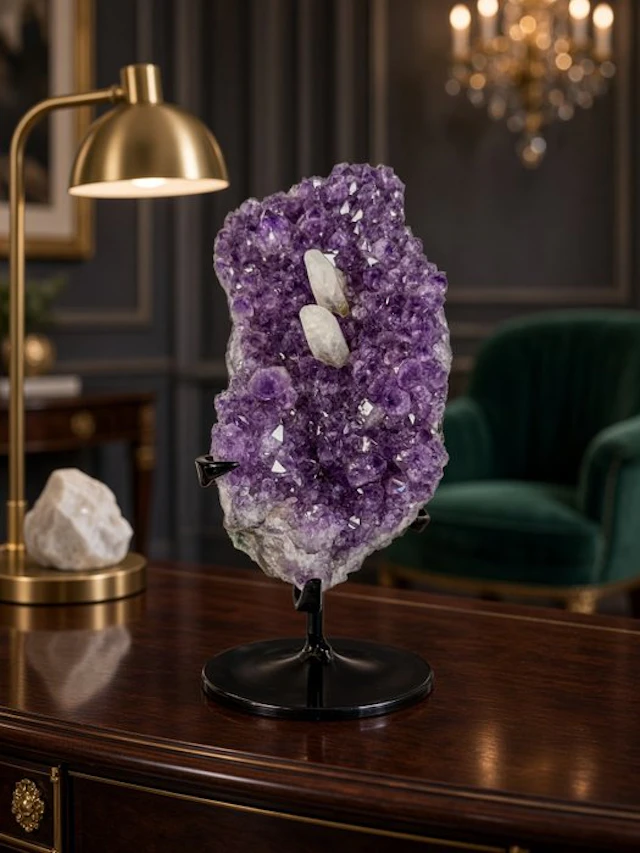 Quality amethyst on stand - unique quality piece Crystal...