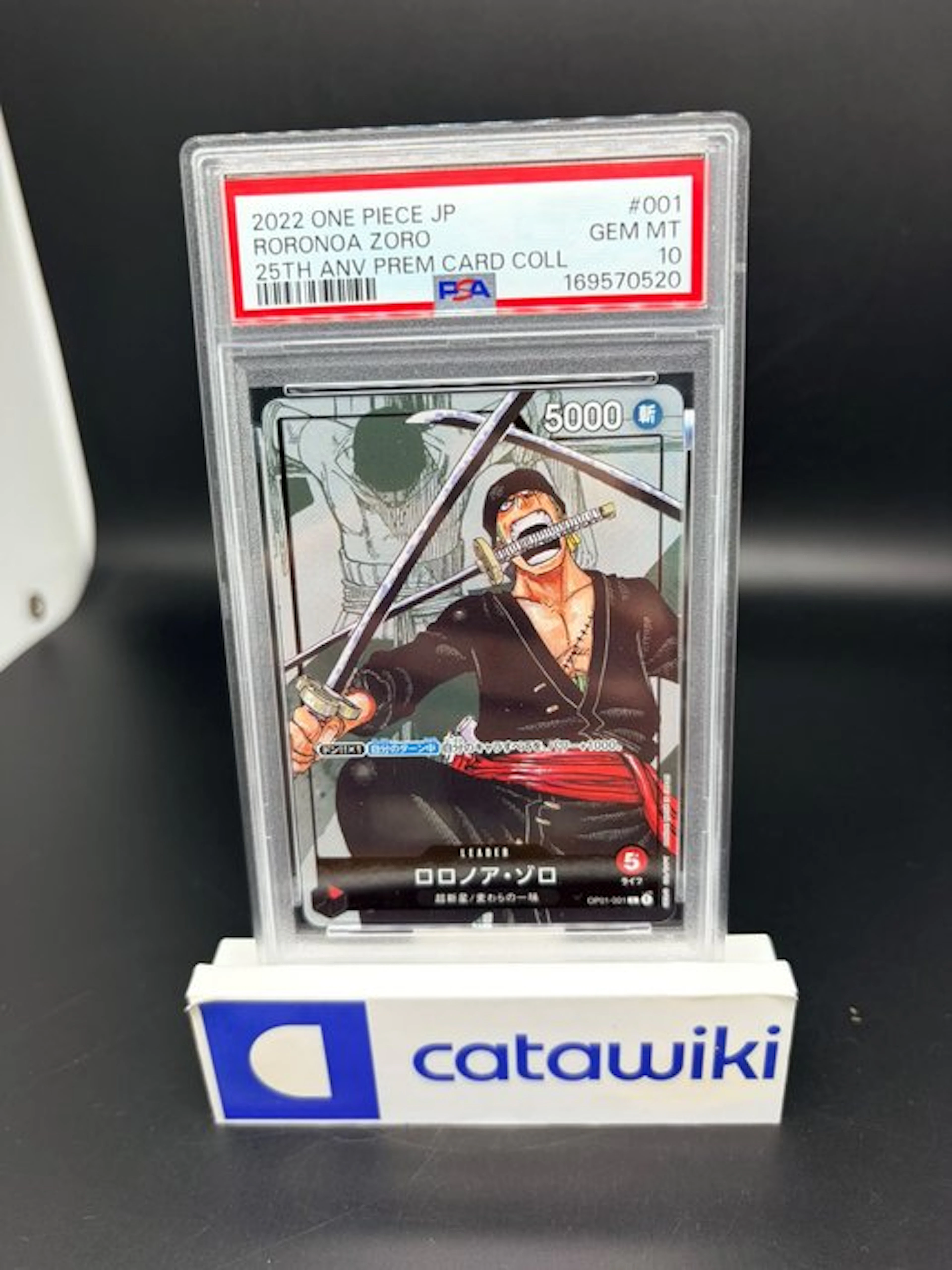 One Piece - 1 Graded card - Roronoa Zoro L Parallel...