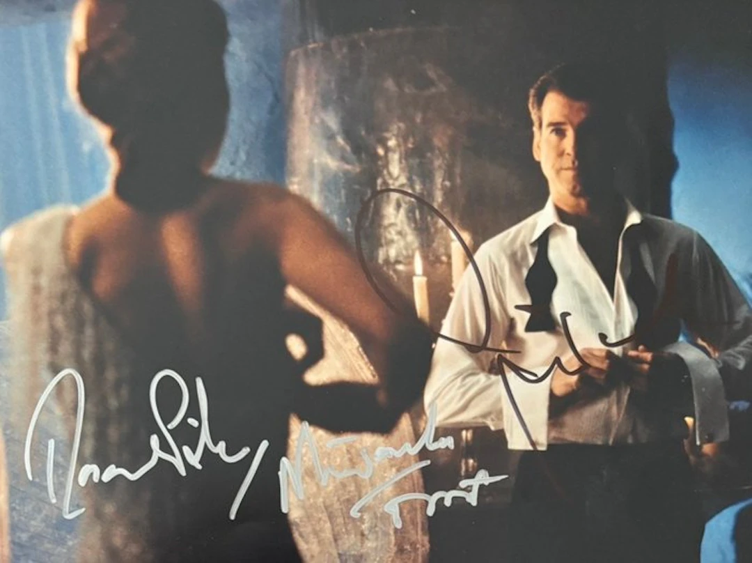 James Bond Die Another Day - Doubled signed by Pierce Brosnan and Rosamund Pike
