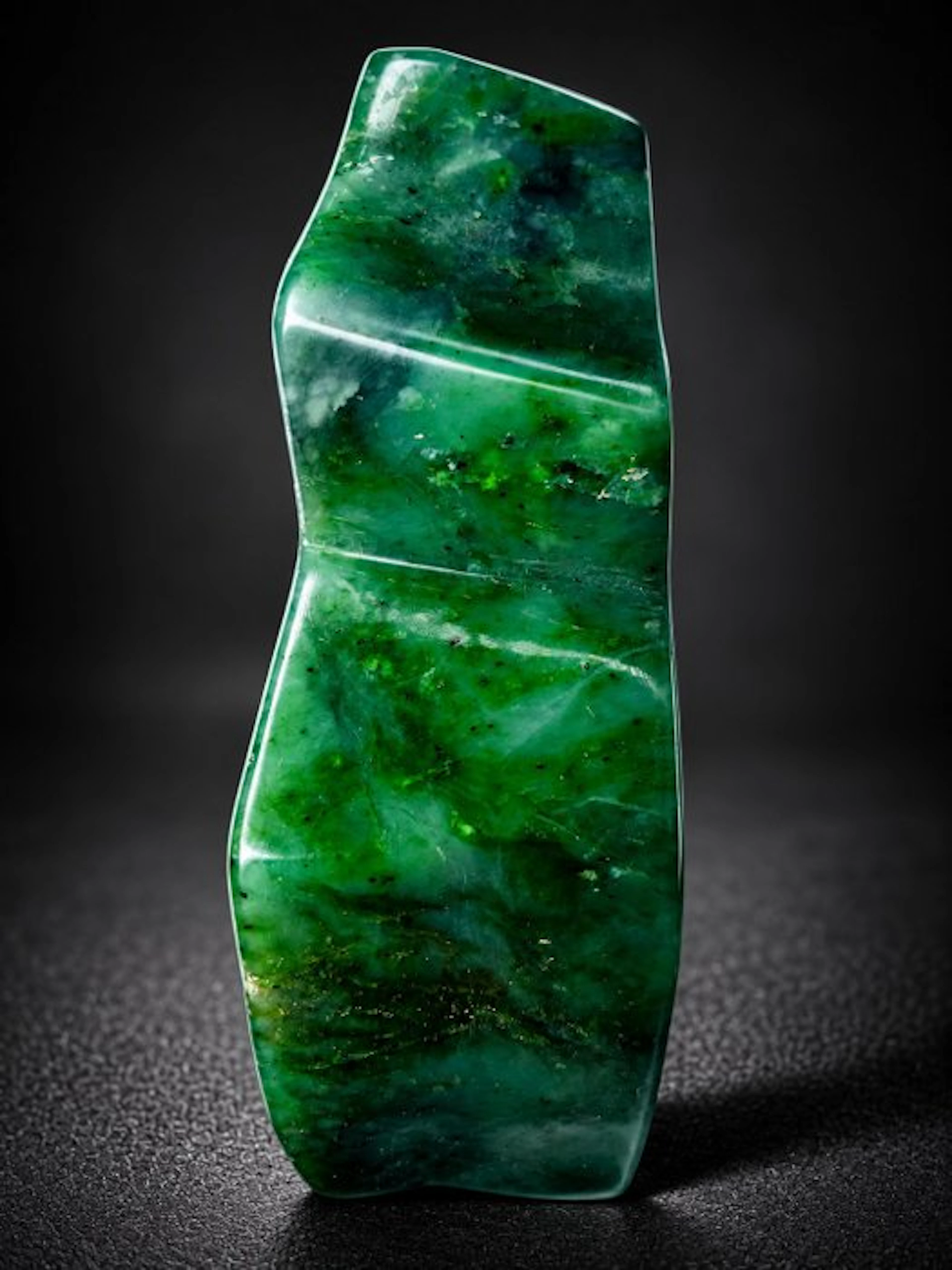 Top Quality Nephrite Jade Freeform with Intense Green...