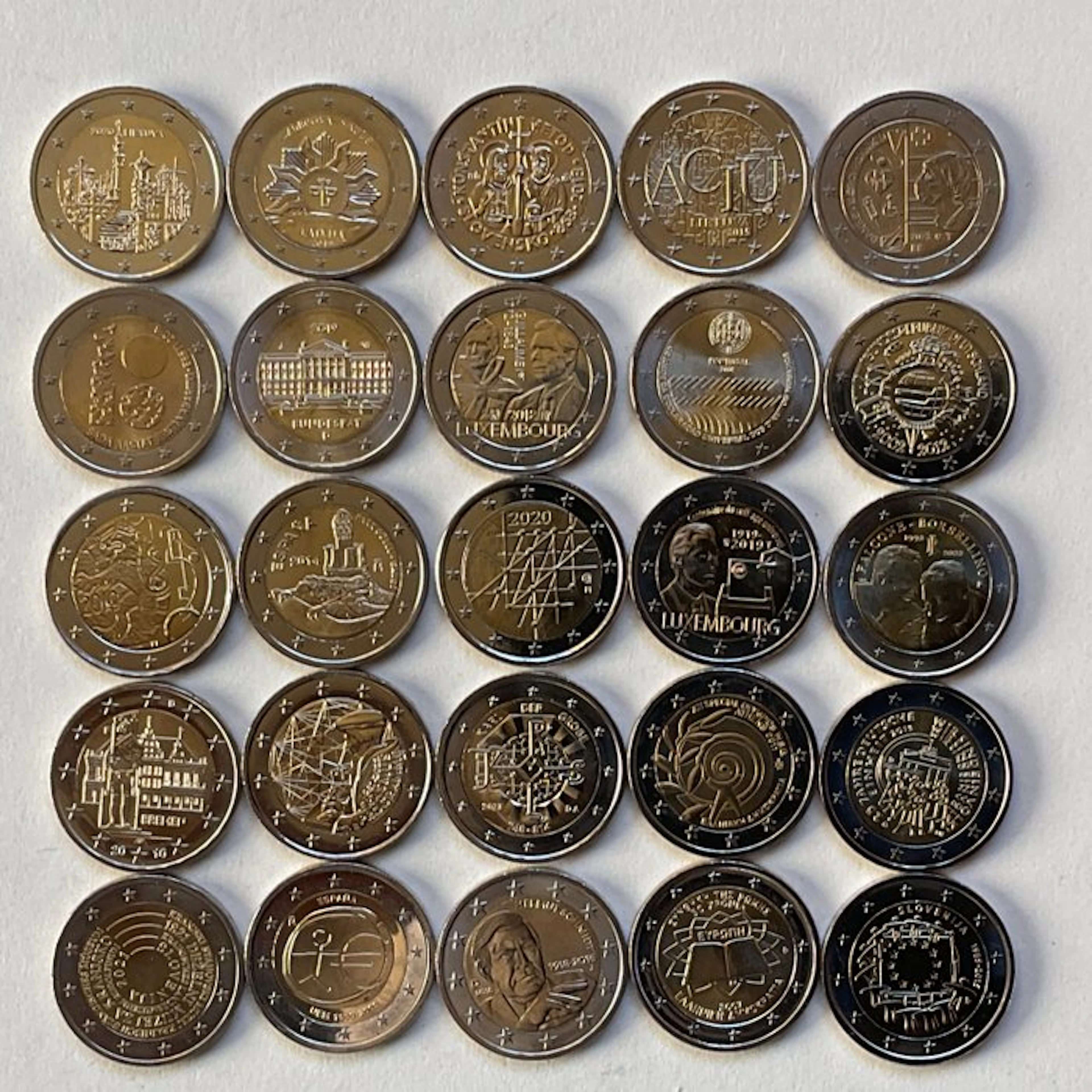 Europe. 2 Euro Various Years (25 munten) (No reserve price)