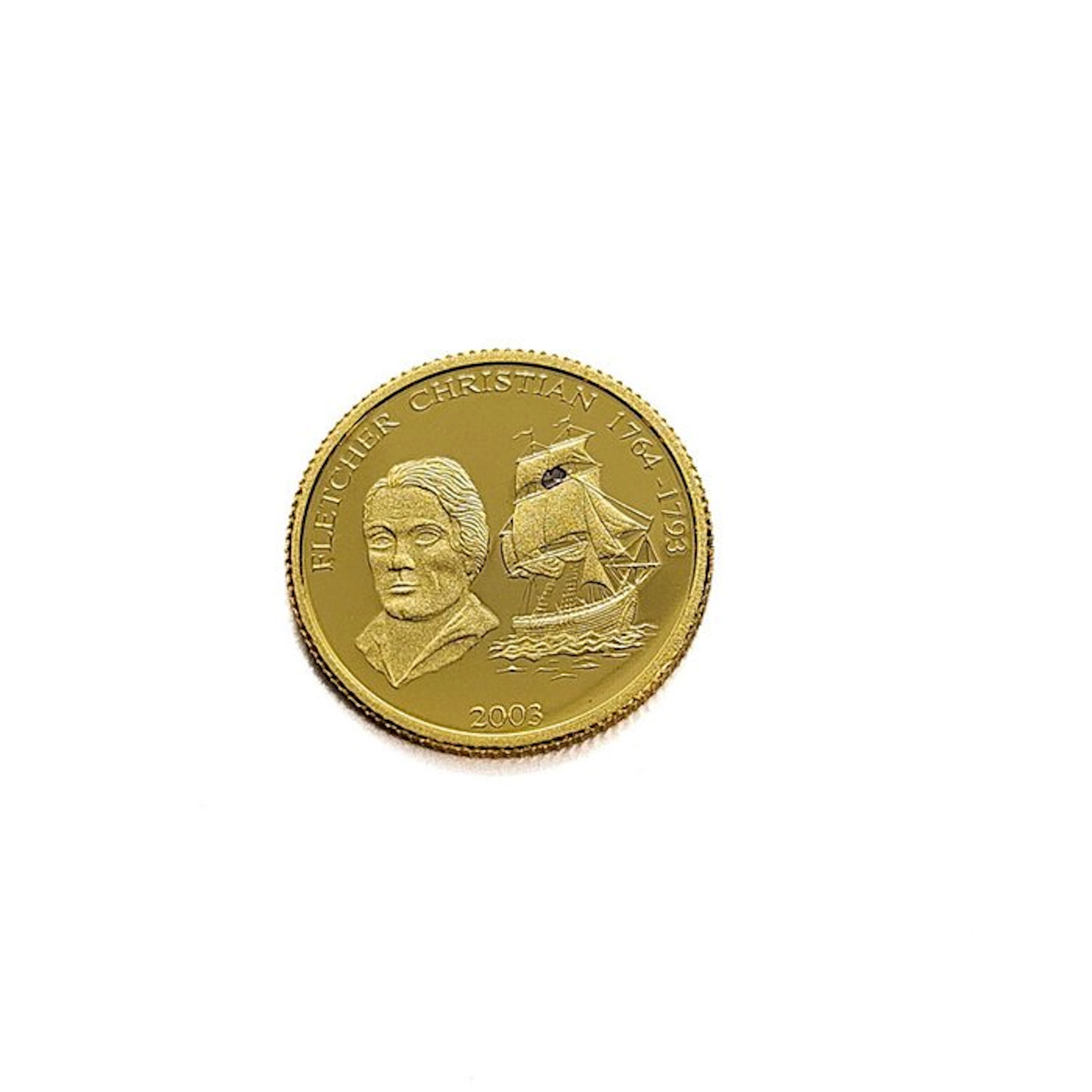 Samoa. 10 Tala 2003, Fletcher Christian, 1/25 Oz Gold .999
