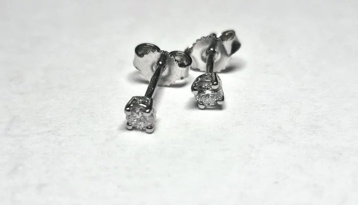 Earrings - 18 kt. White gold - 0.20ct. tw. Diamond (Natural) - Diamond