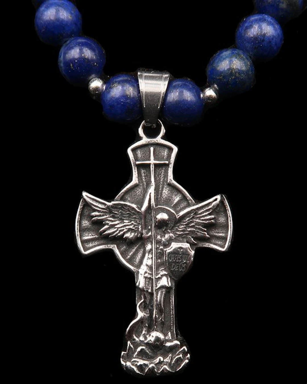 Lapis lazuli - Saint Michael the Archangel Necklace –...