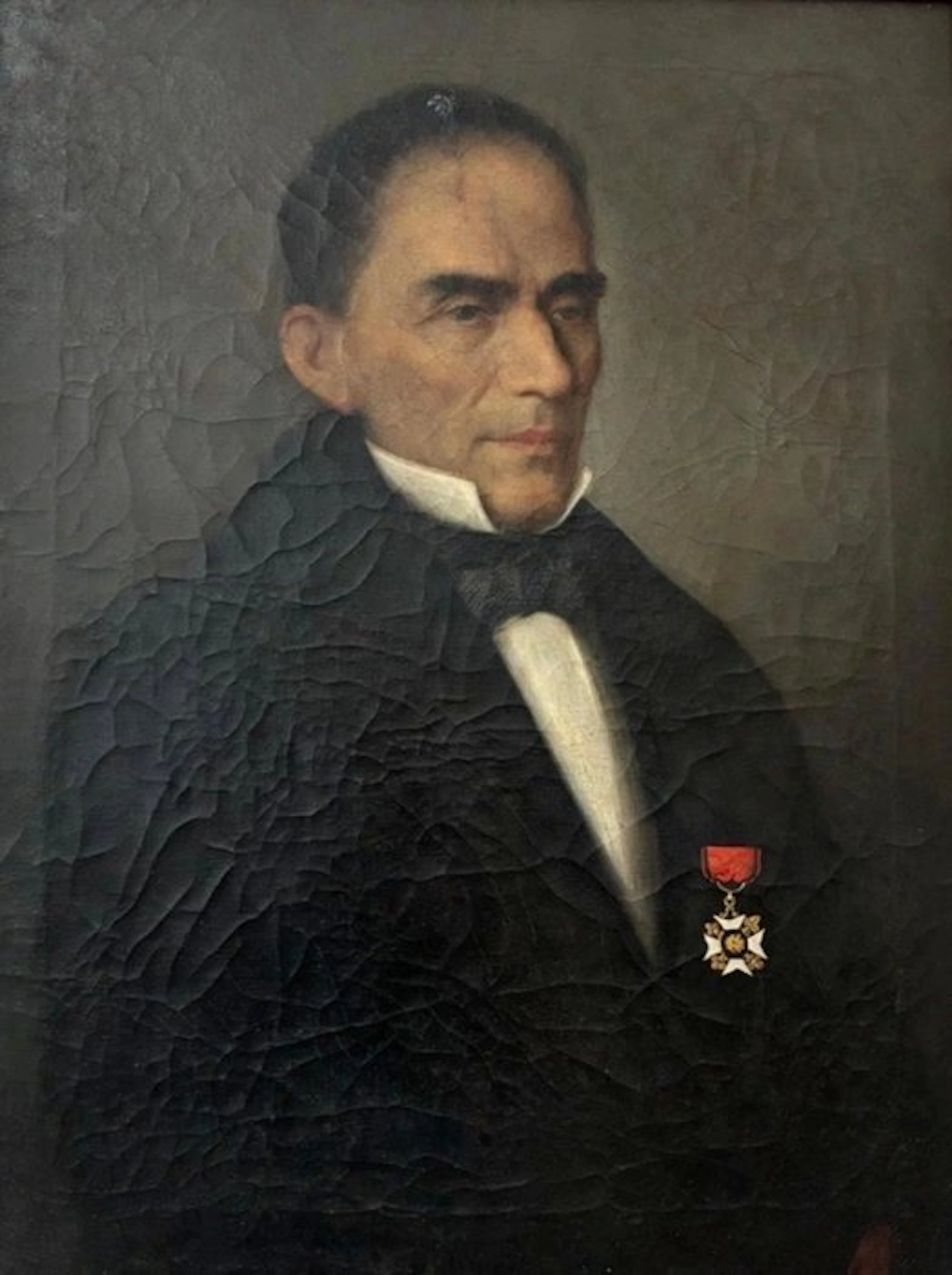 European school (XIX) - Ritratto di Gentiluomo con Onorificenza Cavalleresca