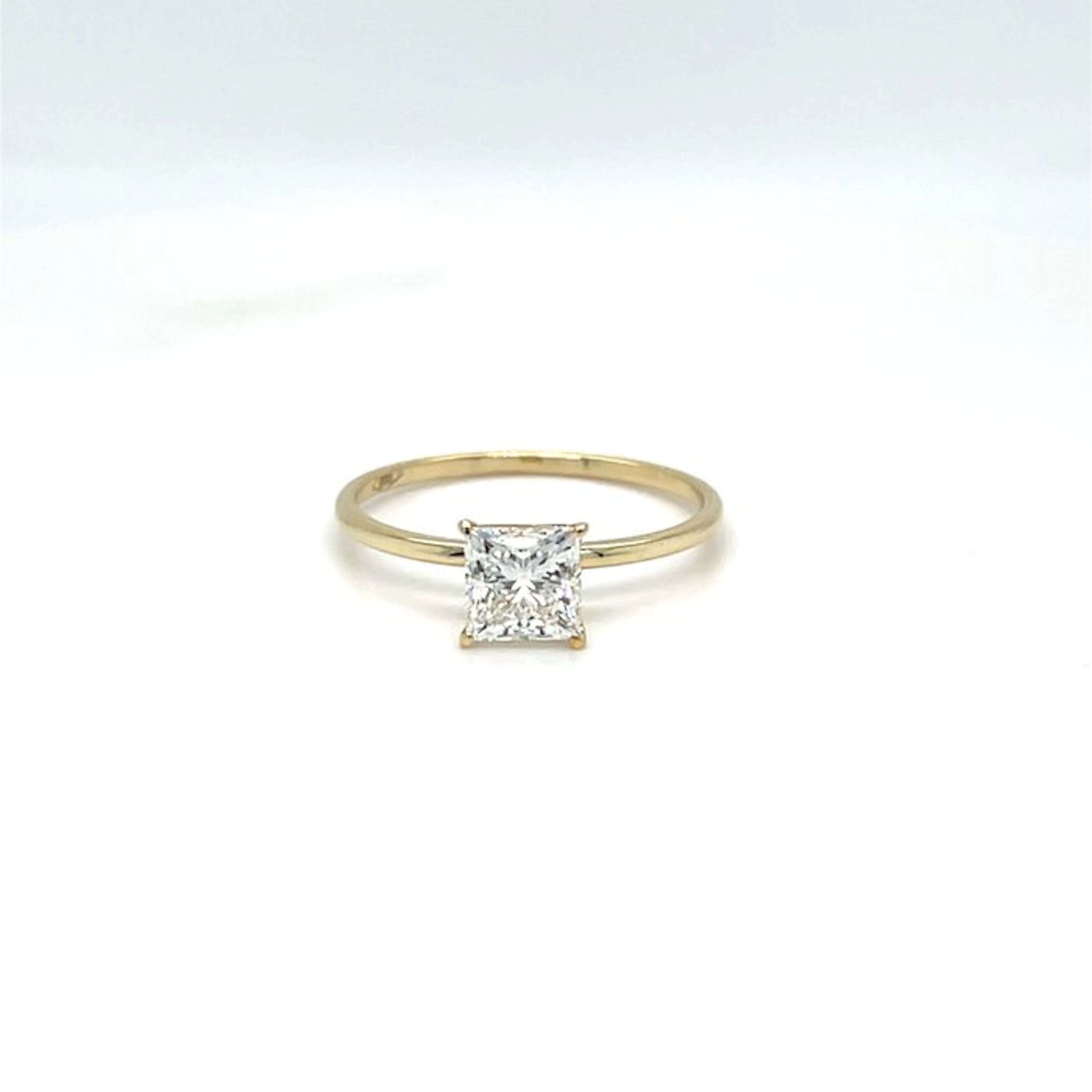 No reserve price - Ring - 14 kt. Yellow gold - 1.00ct. tw. Diamond (Lab-grown)