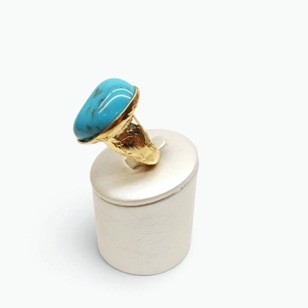 Turquoise - Bronze - Ring - Italian Craftsmanship