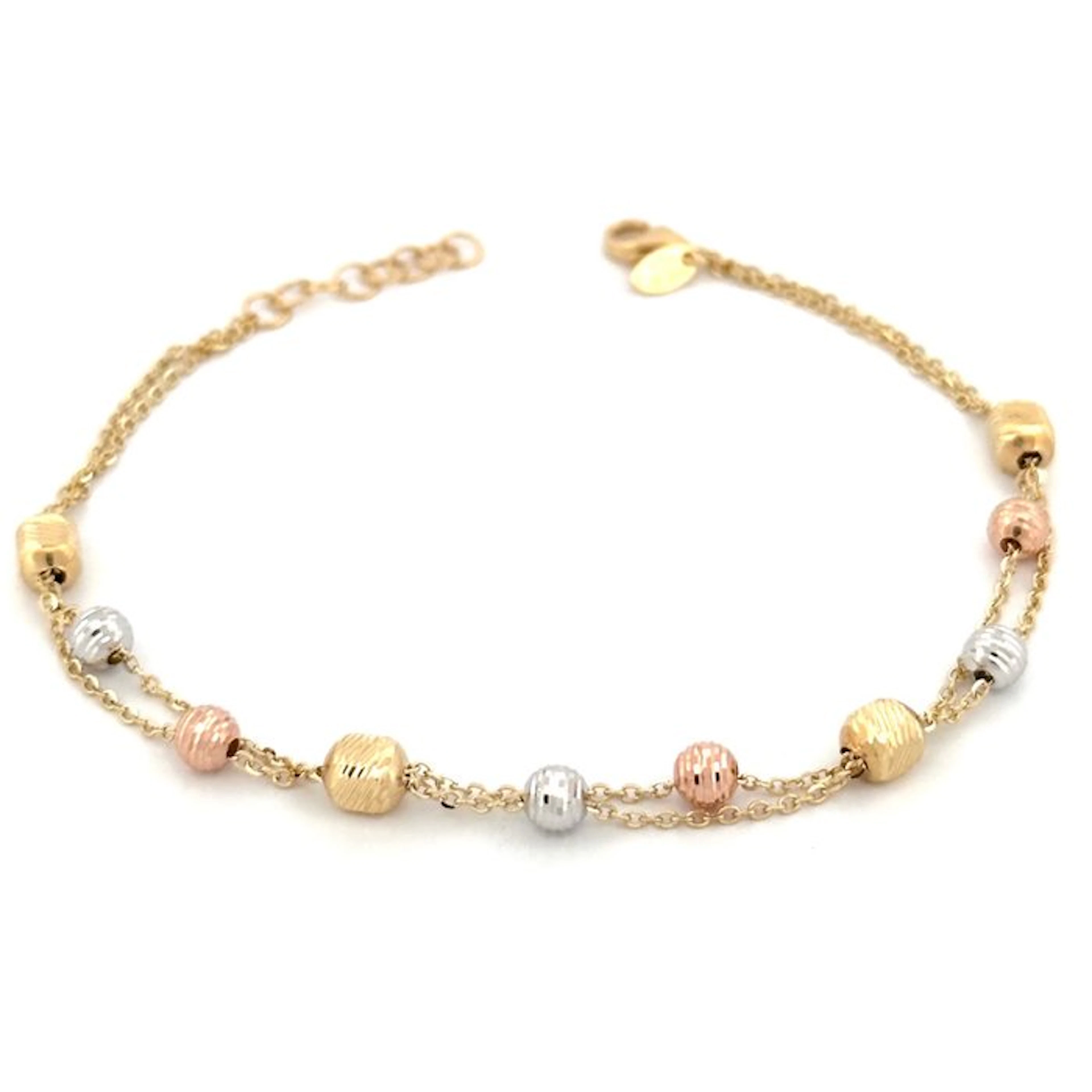 Bracelet - 18 kt. Yellow gold, White gold, Rose gold - Gold Art